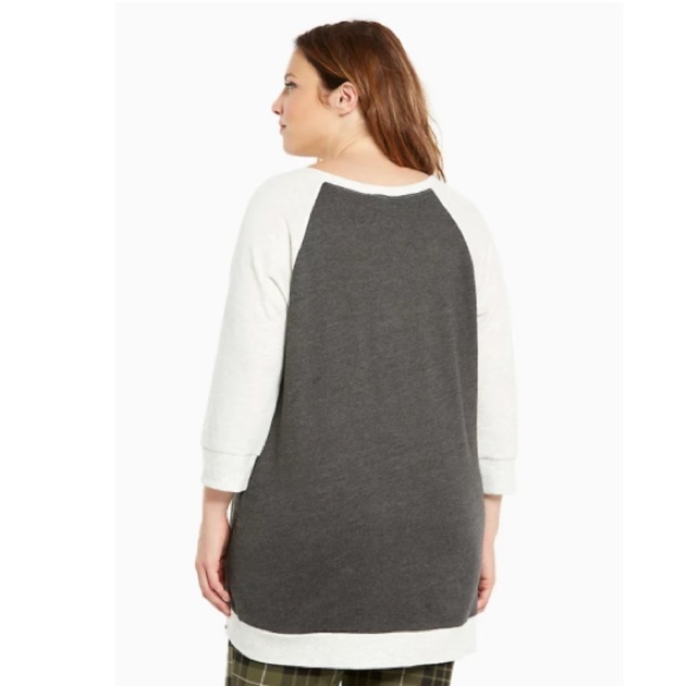 Torrid Zipper Side Raglan Sweatshirt - Picture 3 of 12